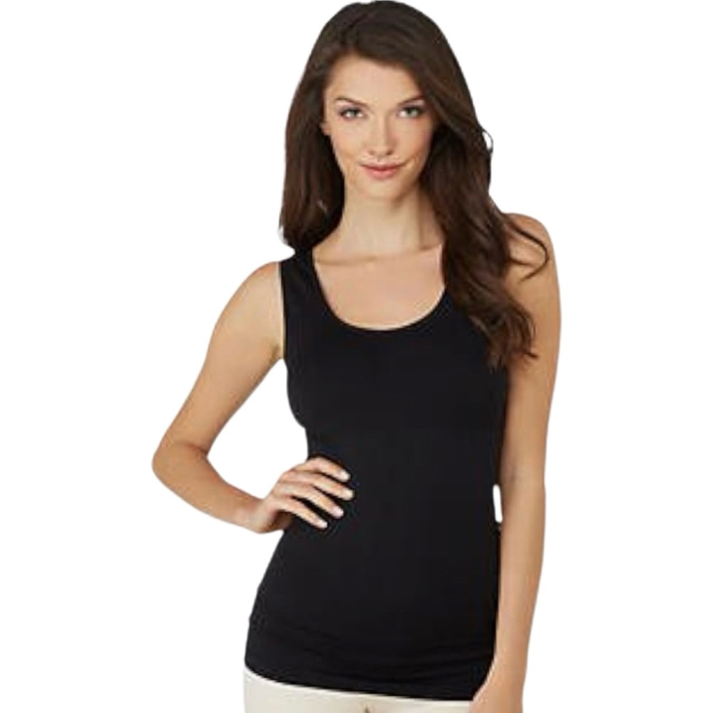 Yummie Black Seamless Tank Top Medium Nylon/Spandex Blend By Heather Thomson